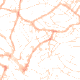 Daytime road noise heatmap for TQ1 1HT