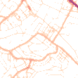 Daytime road noise heatmap for TQ1 1NB
