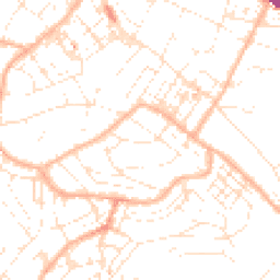Daytime road noise heatmap for TQ1 1NE