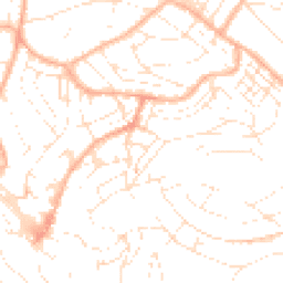 Daytime road noise heatmap for TQ1 1NZ