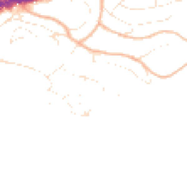 Daytime road noise heatmap for TQ1 2EG