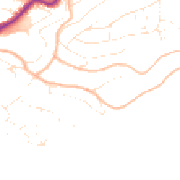 Daytime road noise heatmap for TQ1 2LT