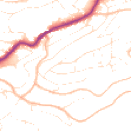 Daytime road noise heatmap for TQ1 2LY