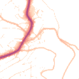 Daytime road noise heatmap for TQ1 2NW