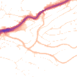Daytime road noise heatmap for TQ1 2NY