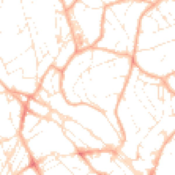 Daytime road noise heatmap for TQ1 3DZ