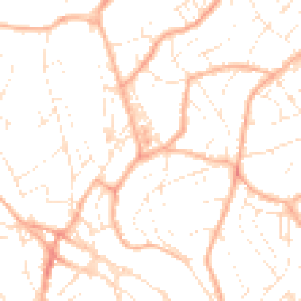 Daytime road noise heatmap for TQ1 3EW
