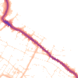 Daytime road noise heatmap for TQ1 3LJ