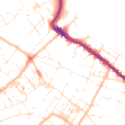 Daytime road noise heatmap for TQ1 3NG