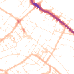 Daytime road noise heatmap for TQ1 3PT