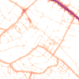 Daytime road noise heatmap for TQ1 3PU