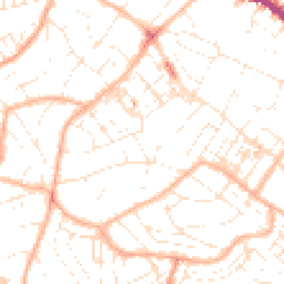 Daytime road noise heatmap for TQ1 3QL