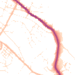 Daytime road noise heatmap for TQ1 3UD