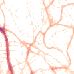 Daytime road noise heatmap for TQ1 4AG