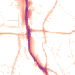 Daytime road noise heatmap for TQ1 4DU