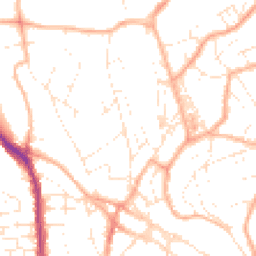 Daytime road noise heatmap for TQ1 4EG