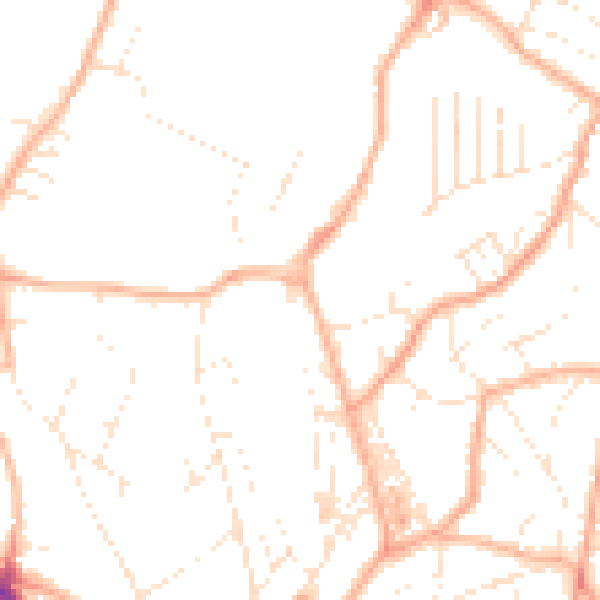 Daytime road noise heatmap for TQ1 4GH