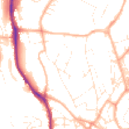 Daytime road noise heatmap for TQ1 4HH