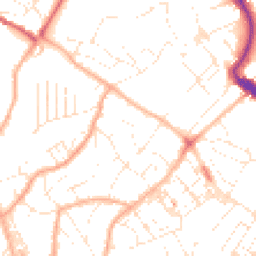 Daytime road noise heatmap for TQ1 4LJ