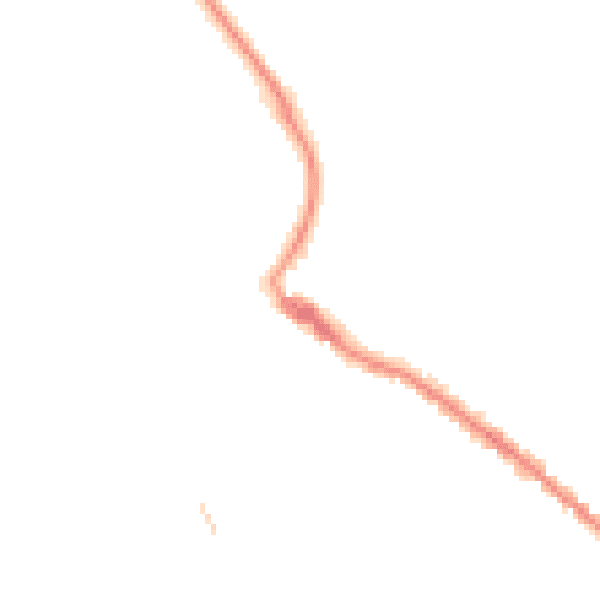 Night-time road noise heatmap for TQ1 4PR