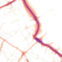 Daytime road noise heatmap for TQ1 4PU