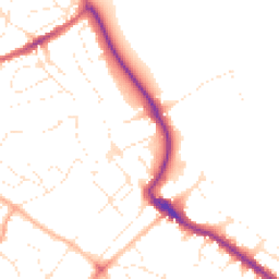 Daytime road noise heatmap for TQ1 4PX
