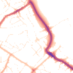 Daytime road noise heatmap for TQ1 4PZ