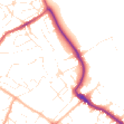 Daytime road noise heatmap for TQ1 4QA