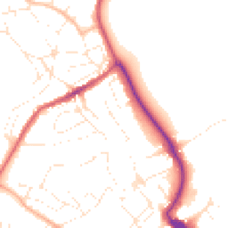 Daytime road noise heatmap for TQ1 4QN