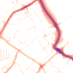 Daytime road noise heatmap for TQ1 4QY