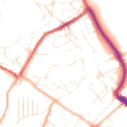 Daytime road noise heatmap for TQ1 4RD