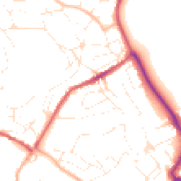 Daytime road noise heatmap for TQ1 4RL