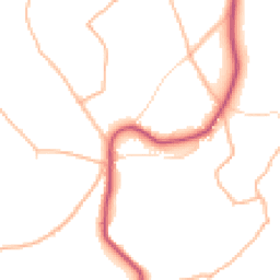 Daytime road noise heatmap for TQ1 4TA