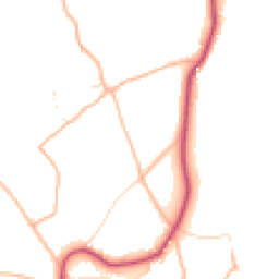 Daytime road noise heatmap for TQ1 4TN