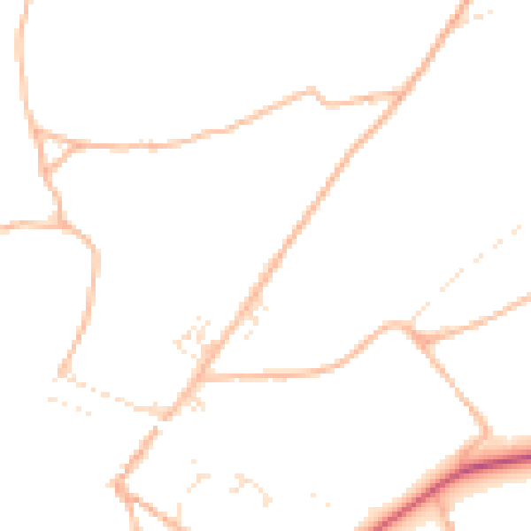 Daytime road noise heatmap for TQ10 9BA