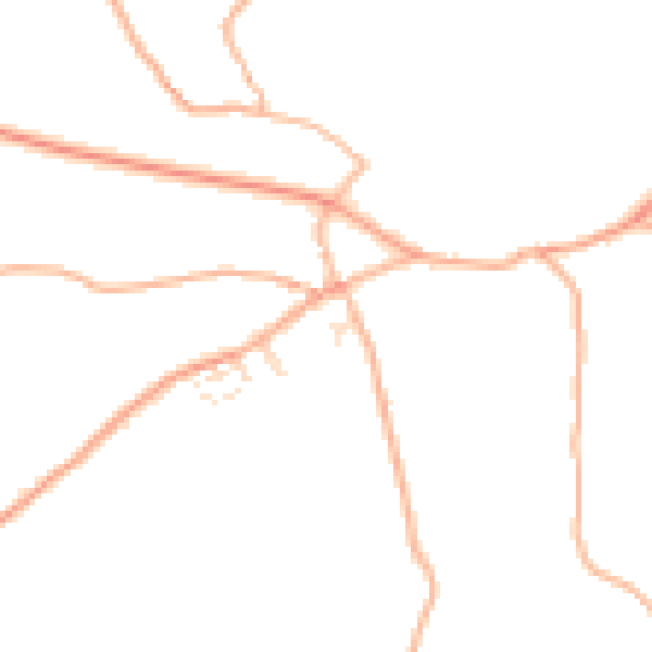 Daytime road noise heatmap for TQ10 9EE