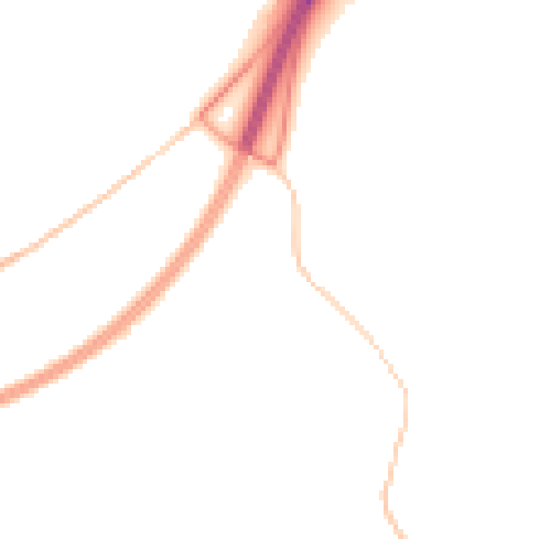 Night-time road noise heatmap for TQ10 9HB