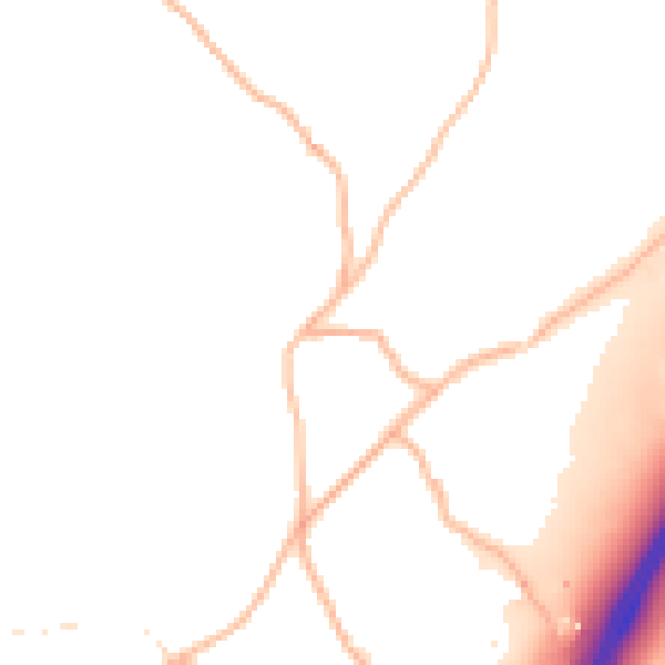 Daytime road noise heatmap for TQ10 9HL