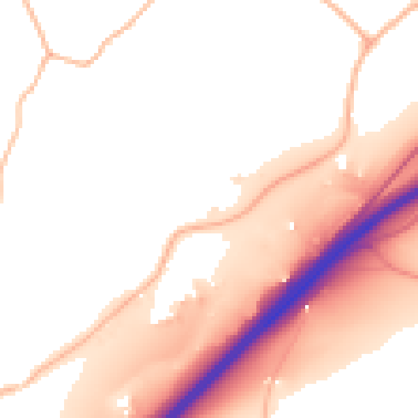 Daytime road noise heatmap for TQ10 9JE