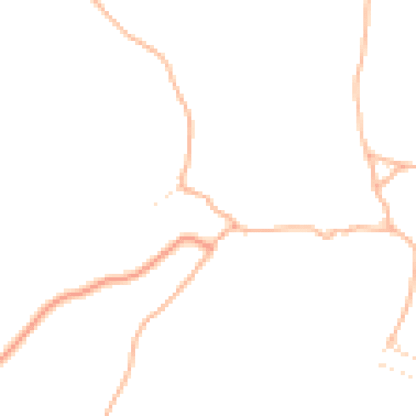Daytime road noise heatmap for TQ10 9JQ