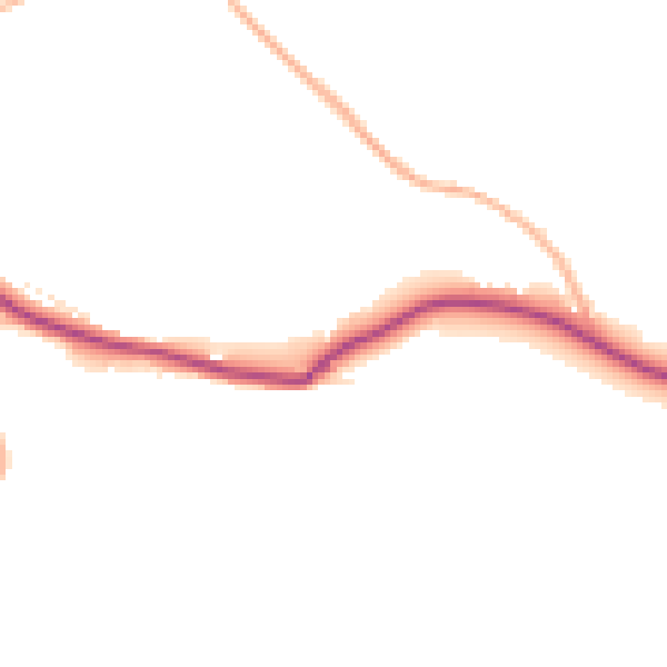 Daytime road noise heatmap for TQ10 9LL
