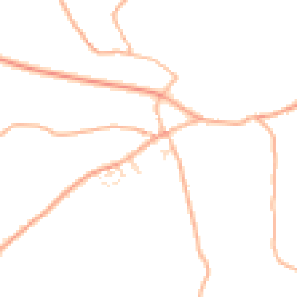 Daytime road noise heatmap for TQ10 9LY