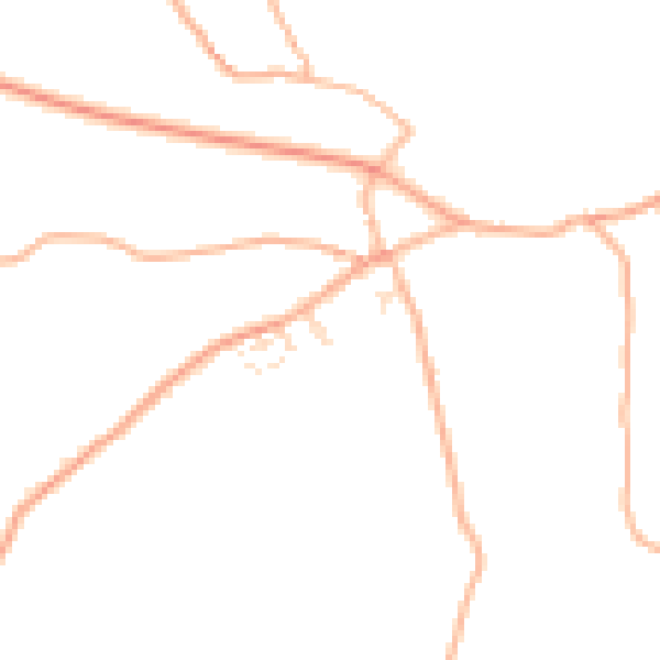 Daytime road noise heatmap for TQ10 9NR