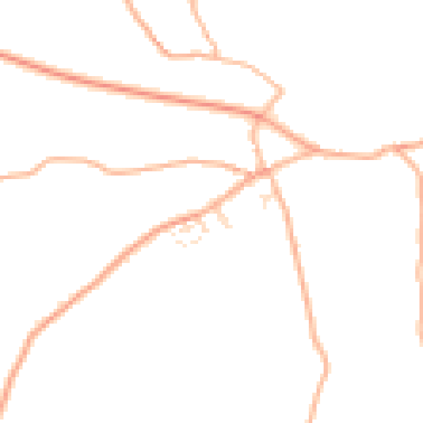 Daytime road noise heatmap for TQ10 9NS