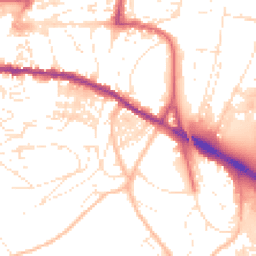 Daytime road noise heatmap for TQ12 1AB