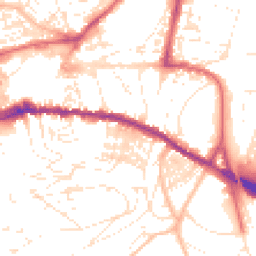 Daytime road noise heatmap for TQ12 1AH