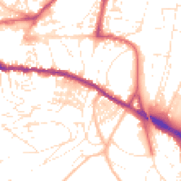 Daytime road noise heatmap for TQ12 1AJ