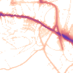 Daytime road noise heatmap for TQ12 1AP