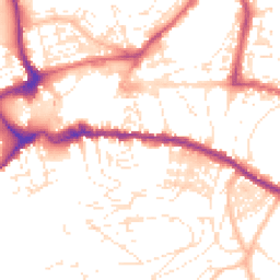 Daytime road noise heatmap for TQ12 1AQ