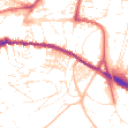 Daytime road noise heatmap for TQ12 1AU